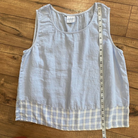 Vintage RARE Johnny Was Linen Tank Top Size Medium - Picture 8 of 9